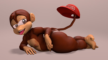 anthro big_butt butt clothing feet fur hair headgear headwear looking_at_viewer male nipples nude open_mouth prehensile_feet simple_background solo thick_thighs toes tongue tongue_out wide_hips xerm donkey_kong_(series) nintendo diddy_kong ape haplorhine mammal monkey primate 16:9 3d_(artwork) 4k absurd_res digital_media_(artwork) hi_res source_filmmaker_(artwork) widescreen