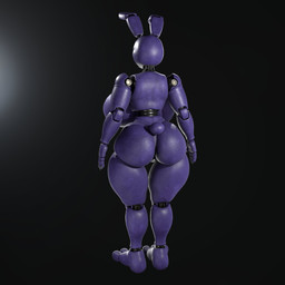 3_toes anthro back_boob big_breasts big_butt breasts butt crossgender faceless_anthro faceless_character faceless_female feet female genitals glistening glistening_body gradient_background huge_breasts long_ears machine mtf_crossgender purple_body purple_eyes rear_view scut_tail short_tail simple_background solo standing tail thick_thighs toes vulva wide_hips octal octal_(modeler) five_nights_at_freddy's scottgames bonnie_(fnaf) animatronic lagomorph leporid mammal rabbit robot robot_anthro 1:1 2026 3d_(artwork) digital_media_(artwork) full-length_portrait hi_res portrait