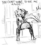 anthro butt caption dialogue female female_twerking inside long_tail pigtails solo spiked_tail spikes spikes_(anatomy) tail text twerking banco cavemanon_studios snoot_game cynthia_(snoot_game) dinosaur ornithischian prehistoric_species reptile scalie stegosaurian stegosaurus thyreophoran 2024 black_and_white english_text hi_res meme monochrome sketch