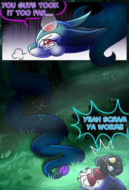 bruised coiled_tail dialogue forest forest_background fur multicolored_body nature nature_background plant scales smoke tail text tree white_body white_fur wounded halfpricesouls nintendo pokemon levi_(halfpricesouls) mango_(halfpricesouls) zoro_(halfpricesouls) generation_3_pokemon generation_5_pokemon generation_8_pokemon hisuian_form hisuian_zoroark mawile pokemon_(species) regional_form_(pokemon) serperior zoroark absurd_res comic english_text hi_res