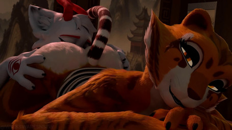 anthro anthro_on_anthro butt butt_grab cunnilingus duo female female_anthro glowing glowing_eyes hand_on_butt horn jiggly male male/female male_anthro oral realistic_fur sex tail vaginal wickswaresnsfw furromantic_(modeler) goneafterdark_(modeler) dreamworks kung_fu_panda master_tigress wick_(wickswaresnsfw) chimera felid humanoid mammal pantherine 16:9 3d_(artwork) 3d_animation animated digital_media_(artwork) hi_res short_playtime sound video widescreen