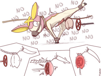 abuse animal_genitalia animal_penis ball_rope ballbusting balls bdsm begging_for_mercy bodily_fluids bondage bound branding branding_balls branding_iron burning cervine_genitalia cervine_penis cock_and_ball_torture collar collar_pull cuff_(restraint) erection exposed feral forced fully_bound fur genital_rope genital_torture genitals hogtied hooves leash leather leather_cuffs lemon_testicles male markings multicolored_body muzzle_(object) muzzled pain penis penis_rope pink_body pink_fur reddened_scrotum restraints rope rope_around_balls rope_around_penis rope_bondage scared shaking simple_background solo sweat sweatdrop swollen_balls tan_body tan_fur tapering_penis throbbing throbbing_balls tied_balls torture trembling two_tone_body white_background yellow_markings fuzzo nintendo pokemon deer deerling generation_5_pokemon mammal pokemon_(species) spring_deerling 2024 4:3 hi_res sequence