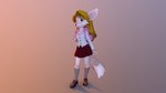 anthro backpack blonde_hair bottomwear clothed clothing collar female footwear fur hair pattern_clothing plaid plaid_clothing school_uniform shoes simple_background skirt socks solo uniform white_body white_fur alargewoodenbadger naked_penny penny_fenmore canid canine fennec_fox fox mammal true_fox 3d_(artwork) animated digital_media_(artwork) short_playtime turntable_(animation)