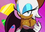 anthro bat_wings blue_eyes blue_eyeshadow breasts cleavage clothed clothing eyeshadow female fur gloves handwear lipstick looking_at_viewer makeup membrane_(anatomy) membranous_wings solo tan_body tan_skin white_body white_clothing white_fur white_gloves white_handwear wings spikeybluething sega sonic_the_hedgehog_(series) rouge_the_bat bat mammal hi_res