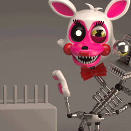 2_heads 4_fingers anthro bored bow_tie duo endoskeleton female fingers glistening glistening_body glowing glowing_eyes green_eyes grey_background looking_at_another machine metallic_body multi_head open_mouth open_smile red_bow_tie sharp_teeth simple_background smile smiling_at_another teeth qutiix_(artist) qutiix_(modeler) five_nights_at_freddy's five_nights_at_freddy's_2 five_nights_at_freddy's_world scottgames mangle_(fnaf) animatronic canid canine fox mammal robot robot_anthro 1:1 2015 3d_(artwork) 3d_animation animated digital_media_(artwork) low_res