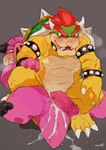 2019 anal anal_penetration anthro armband bebebebebe blush bodily_fluids bowser breath claws collar collar_only cum cum_in_tail duo erection genital_fluids genitals hair horn koopa leaking_cum male male/male mammal mario_and_luigi_(series) mario_bros midbus nintendo nude penetration penile penile_penetration penis penis_in_ass pink_body pink_penis red_hair reptile scalie sex shell spiked_armband spiked_collar spiked_shell spikes spikes_(anatomy) suid suina sus_(pig) tail wild_boar yellow_body
