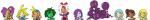 accessory blonde_hair blue_hair breasts brown_hair butt cleavage clothed clothing featureless_breasts female gesture green_body green_hair green_skin group hair headband humanoid_pointy_ears monster_girl_(genre) pirate pointy_ears ponytail purple_body purple_hair purple_skin shrug white_hair wide_image yellow_eyes unknown_artist shantae:_and_the_pirate's_curse shantae:_half-genie_hero shantae_(series) wayforward mudslasher risky_boots rottytops shantae sky's_mother sky_(shantae) squidsmith genie human humanoid mammal monster undead zombie absurd_res hi_res long_image