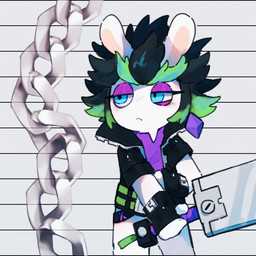 anthro belt bent_arm black_clothing black_hair black_handwear black_jacket black_mittens black_topwear blue_eyes chain closed_frown clothed clothing eyebrows eyelashes female female_anthro frown green_belt green_eyebrows green_hair hair handwear holding_melee_weapon holding_object holding_sword holding_weapon jacket light melee_weapon mitten_hands mittens mouth_closed multicolored_hair noseless open_clothing open_jacket open_topwear paper_background purple_clothing purple_eyelids purple_shirt purple_topwear right-handed shirt short_hair solo spiky_hair sword thick_eyebrows topwear two_tone_hair weapon renballball mario_bros mario_plus_rabbids_sparks_of_hope nintendo raving_rabbids rayman_(series) ubisoft edge_(mario_plus_rabbids) lagomorph mammal rabbid 1:1 2024 colored crossover digital_drawing_(artwork) digital_media_(artwork) lighting portrait shaded three-quarter_portrait
