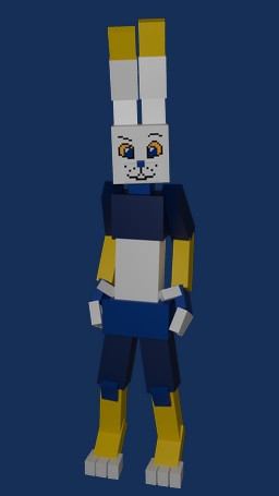 3_toes 4_fingers anthro biped feet fingers low_poly male multicolored_body rabbit_ears simple_background toes transparent_background remberhere vux_(remberhere) lagomorph mammal 3d_(artwork) 9:16 alpha_channel digital_media_(artwork) hi_res