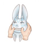 anthro ear_markings ears_up face_pull facial_markings frill_(anatomy) hand_on_face hands_in_mouth head_crest head_frill head_markings horn looking_up male markings pivoted_ears scales solo squish teeth teeth_showing white_body white_scales reycovert mythology nivawa_and_saitou nivawa_(nivawa_and_saitou) afika aquatic_dragon dragon fish marine mythological_creature mythological_scalie scalie colored hi_res