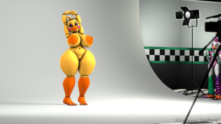areola beak camera female gesture hand_gesture lights machine nipples stretching thumbs_up sleeping_isotope mipsmiyu_(modeler) five_nights_at_freddy's five_nights_at_freddy's:_security_breach five_nights_at_freddy's_2 scottgames steel_wool_studios glamrock_chica runaboo_chica toy_chica_(fnaf) animatronic avian bird chicken galliform humanoid phasianid robot 16:9 2022 3d_(artwork) digital_media_(artwork) full-length_portrait hi_res portrait source_filmmaker_(artwork) widescreen