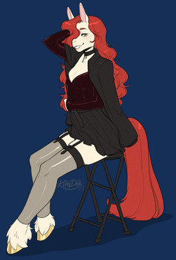 anthro biped border bottomwear clothed clothed_anthro clothed_female clothing female front_view fully_clothed fully_clothed_anthro fully_clothed_female hair hooves looking_at_viewer sitting smile solo tail teeth topwear transparent_border kittydee equid equine horse mammal 2026 alpha_channel digital_drawing_(artwork) digital_media_(artwork) hi_res