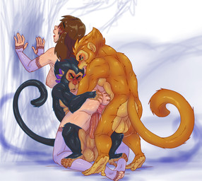 anal anal_penetration anthro anthro_penetrating anthro_penetrating_female anthro_penetrating_human balls bestiality big_penis black_body black_fur breasts butt dominant dominant_male double_penetration faceless_character faceless_female female female_human feral feral_penetrating feral_penetrating_female feral_penetrating_human forced forced_orgasm fur genitals group group_sex hair human_on_anthro human_on_feral human_penetrated interspecies larger_female larger_penetrated male male/female mmf mmf_threesome orgasm penetration penis red_hair sex size_difference smaller_male submissive submissive_female trio vaginal vaginal_penetration voyeur vulva cajuzinho02 asian_mythology chinese_mythology east_asian_mythology journey_to_the_west lego lego_monkie_kid mythology anon macaque_(lego_monkie_kid) monkey_king_(lego_monkie_kid) sun_wukong sun_wukong_the_monkey_king ape haplorhine human macaque mammal monkey old_world_monkey primate hi_res unfinished