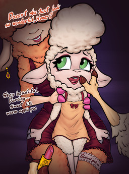 age_difference anthro bottomless clothed clothing family female green_eyes group hand_on_cheek implied_incest innocence lipstick makeup male male/female nightgown pink_body pink_skin size_difference smile text trio young young_anthro soulcentinel disney zootopia dawn_bellwether bovid caprine mammal sheep 2025 hi_res daughter_(lore) father_(lore) father_and_child_(lore) father_and_daughter_(lore) mother_(lore) mother_and_child_(lore) mother_and_daughter_(lore) parent_(lore) parent_and_child_(lore) parent_and_daughter_(lore)