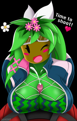 blush bodily_fluids breast_play breasts clothing cum cumshot dialogue duo ejaculation eyewear female flower flower_(anatomy) food fruit genital_fluids genitals goggles head_flower heart_after_text heart_symbol jacket leaf leaf_hair looking_at_viewer male male/female melon not_furry one_eye_closed orgasm penis pixelated_heart plant plant_hair pseudo_hair sex solo_focus text text_with_heart titfuck topwear watermelon wink winking_at_viewer kuramichan blaster_master kanna_(blaster_master) elemental_creature elemental_humanoid flora_fauna humanoid plant_humanoid 2019 english_text hi_res
