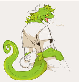anthro backwards_baseball_cap backwards_hat baseball_cap bedroom_eyes clothing drugs hat headgear headwear male marijuana narrowed_eyes seductive skateboard smoking solo vehicle sinnple epic_games fortnite ziggy_(fortnite) chameleon lizard reptile scalie