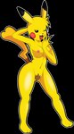 3_toes 4_fingers black_outline breasts cleft_tail crossgender feet female fingers fur hand_behind_head medium_breasts navel nipples nude nude_female one_eye_closed open_mouth outline pubes solo tail toes white_outline yellow_body yellow_fur alexplicity nintendo pokemon sparky_(pokemon) generation_1_pokemon pikachu pokemon_(species) alpha_channel hi_res