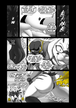 3_fingers 4_arms antennae_(anatomy) anthro anus back_wings big_butt butt crazed_look crazed_smile dialogue fart fart_cloud fart_fetish farting_female female female_farting fingers fist genitals group huge_butt imminent_fight imminent_punch insult mandibles markings mentally_unstable multi_arm multi_limb non-mammal_vulva nude nude_anthro nude_female panties_removed profanity puffy_anus running rushing scared slightly_chubby slightly_chubby_anthro slightly_chubby_female speech_bubble stinger stinger_tail striped_body striped_markings stripes tail text thought_bubble thoughts twin_sisters vulva wings yelling soomir aster_(soomir) cassia_(soomir) heather_(soomir) arthropod bee hymenopteran insect queen_bee absurd_res comic english_text hi_res sibling_(lore) sister_(lore) sisters_(lore) twins_(lore)