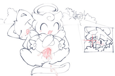 anthro anthro_on_anthro anthro_penetrated anthro_penetrating anthro_penetrating_anthro balls being_watched biped blush blush_lines blush_stickers bodily_fluids butt_wings chibi clitoral_hood cum cum_in_vagina cum_inside cum_on_tail cum_splatter cutaway ejaculation expression_cutaway eyes_closed female female_anthro female_on_anthro female_penetrated front_view genital_fluids genitals group halo happy happy_sex head_tuft interspecies legs_up licking licking_lips looking_at_another looking_at_partner male male/female male_anthro male_on_anthro male_penetrating male_penetrating_female nude nude_anthro nude_male open_mouth open_smile penetration penile penile_penetration penis penis_in_vagina pink_penis plantigrade recording sex smile tail tongue tongue_out trio tuft unusual_wing_placement vaginal vaginal_penetration voyeur vulva wings kirichiiii devil_connection kupyadel_(makemon) angel domestic_cat felid feline felis mammal 2024 digital_drawing_(artwork) digital_media_(artwork) sketch spot_color