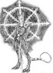 anthro bone chaos_star clothing jewelry looking_at_viewer male melee_weapon necklace pendant skull skull_necklace solo sword symbol tail weapon white_on_black slushpuppy mythology warhammer_(franchise) warhammer_40000 alexander_(glycolsardius) chaos_cultist dragon lizard mythological_creature mythological_scalie reptile scalie wingless_dragon black_and_white hi_res monochrome