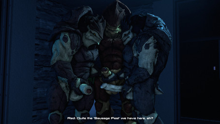 4_balls balls comparing dialogue foreskin genitals group group_sex handjob humanoid_genitalia humanoid_penis male male/male multi_balls multi_genitalia muscular muscular_male nude partially_retracted_foreskin penile penis penis_grab sex standing text threesome cheap-wazoo bioware electronic_arts mass_effect alien krogan 16:9 3d_(artwork) 4k absurd_res digital_media_(artwork) english_text hi_res source_filmmaker_(artwork) widescreen