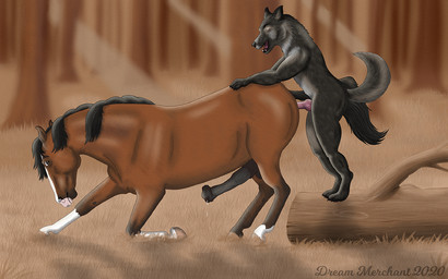 anal anal_penetration animal_genitalia animal_penis anthro anthro_on_feral anthro_penetrating anthro_penetrating_feral bestiality black_hair black_tail bodily_fluids canine_genitalia canine_penis dripping duo equine_genitalia equine_penis eyes_closed facial_markings feral feral_penetrated flared_penis from_behind_position genital_fluids genitals hair head_markings hooves interspecies kneeling knot log looking_at_another looking_back looking_up male male/male markings mounting on_one_knee open_mouth outside paws penetration penile penile_penetration penis penis_in_ass precum precum_drip quadruped raised_tail sex tail wood dream_merchant canid canine canis domestic_dog equid equine horse husky mammal nordic_sled_dog spitz 2020 digital_media_(artwork)