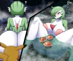 abstract_background areola big_areola big_breasts big_butt blush breast_squish breasts bubble_butt butt convenient_censorship curvy_figure detailed_background duo eyelashes female fur green_body green_hair green_skin hair hair_over_eye hot_spring huge_areola huge_breasts huge_butt huge_hips huge_thighs motion_lines multicolored_body multicolored_skin nipples nude nude_female nude_humanoid outside partially_submerged pink_areola pink_nipples pokeball question_mark red_eyes squish thick_thighs two_tone_body two_tone_skin voluptuous water white_body white_skin wide_hipped_female wide_hips yellow_body yellow_fur normi nintendo pokemon gardevoir generation_1_pokemon generation_3_pokemon humanoid pikachu pokemon_(species) 2024 6:5 absurd_res artist_name digital_drawing_(artwork) digital_media_(artwork) hi_res signature