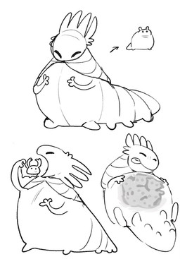 4_horns 8_legs abdominal_bulge ambiguous_gender ambiguous_pred ambiguous_prey anthro belly_rub big_stomach black_eyes bodily_fluids cloak clothing digestion digestion_implied duo eyes_closed father_pred feral feral_pred hands_on_stomach holding_prey horn imminent_vore inside_stomach internal larger_pred multi_horn open_mouth organs overweight overweight_ambiguous overweight_anthro overweight_taur pleased_expression satisfied simple_background size_difference stomach sweat sweatdrop tail thick_tail tongue tongue_out vore white_background white_body white_cloak white_clothing white_head evil_otter hollow_knight_(franchise) rain_world team_cherry videocult pale_king_(hollow_knight) arthropod arthropod_taur insect insect_taur slugcat taur vessel_(species) 2026 digital_media_(artwork) hi_res sketch father_(lore) father_and_child_(lore) incest_(lore) male_(lore) parent_(lore) parent_and_child_(lore)