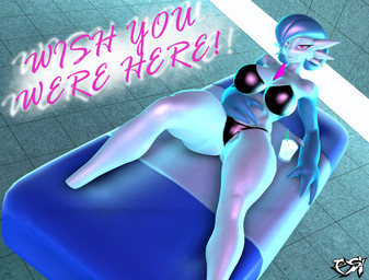 alcohol beverage big_breasts bite biting_lip biting_own_lip blue_body blue_hair breasts clothed clothing female floating hair hand_on_belly inflatable looking_at_viewer not_furry panties pasties pool pool_float pool_toy red_eyes self_bite short_hair solo swimming_pool swimwear text underwear water white_body psikokinetic warfaremachine_(modeler) nintendo pokemon warfare_gardevoir gardevoir generation_3_pokemon humanoid pokemon_(species) 3d_(artwork) absurd_res digital_media_(artwork) hi_res source_filmmaker_(artwork)