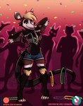 anthro clothed clothing exposure_variation female flashing flashing_breasts front_view holidays solo text nicnak044 carnival_(holiday) mardi_gras opal_(nicnak044) american_opossum mammal marsupial 2022 url