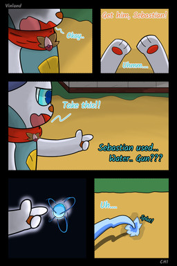 anthro badge book cloth dialogue fantasy freckled_face freckles semi-anthro speech_bubble text vinland nintendo pokemon pokemon_mystery_dungeon spike_chunsoft sebastian_(infinitydoom) generation_5_pokemon oshawott pokemon_(species) 2:3 absurd_res comic english_text hi_res story
