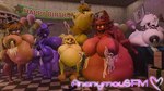 anthro balls belly big_balls big_belly big_breasts big_penis blue_eyes bodily_fluids breasts brown_body brown_fur butt clothing egg egg_from_pussy erection female fetal_movement fur genital_fluids genitals group group_pregnancy hair headgear headwear herm huge_balls huge_belly huge_breasts huge_penis humanoid_genitalia hyper hyper_balls hyper_belly hyper_breasts hyper_genitalia hyper_penis hyper_pregnancy intersex intersex/female lactating machine marionette milk multiple_pregnancies navel nipples nude open_mouth oviposition penis pregnant pregnant_anthro pregnant_female pregnant_herm pregnant_intersex pregnant_sex sex smile tail thick_thighs yellow_body anonymousfm cryptiacurves_(modeler) five_nights_at_freddy's five_nights_at_freddy's_2 fredina's_nightclub scott_cawthon scottgames bonfie_(cryptiacurves) bonnie_(fnaf) chica_(fnaf) chiku_(cryptiacurves) fexa_(cryptiacurves) foxy_(fnaf) freddy_(fnaf) frenni_(cryptiacurves) golden_freddy_(fnaf) marie_(cryptiacurves) marionette_(fnaf) type_0_(cryptiacurves) animatronic avian bear bird canid canine chicken fox galliform gallus_(genus) lagomorph leporid mammal phasianid rabbit robot 3d_(artwork) digital_media_(artwork) hi_res