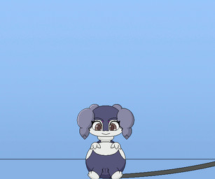 female genitals hose hose_inflation inflation solo vulva milkis2000 nintendo pokemon generation_8_pokemon indeedee pokemon_(species) 6:5 animated