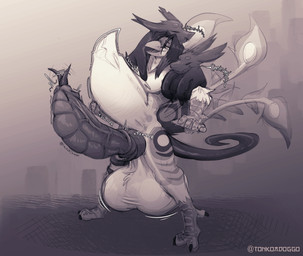 abdominal_bulge anal anal_vore anthro aroused beak claws cock_vore feathers genitals hair intersex intersex/male long_hair looking_pleasured male markings melting multiple_prey muscular penetration penile penis possession smile stretching tentacles throbbing urethral urethral_penetration vore tonkotsu_spicy_noodle european_mythology greek_mythology mythology avian goo_creature mythological_avian mythological_bird mythological_creature mythological_firebird phoenix hi_res