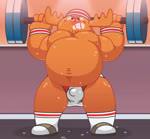 anthro barbell belly bodily_fluids bulge clothing exercise humanoid_hands male moobs overweight overweight_anthro overweight_male solo squats sweat underwear weightlifting workout digitslayer cartoon_network the_amazing_world_of_gumball patrick_fitzgerald mammal 2020 animated no_sound short_playtime webm