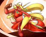 2014 big_breasts blaziken blonde_hair breasts clothed clothing day-t female green_eyes hair long_hair nintendo pokémon solo tongue video_games
Rating: Safe
Score: 3
User: Finchmaster
Date: April 13, 2014