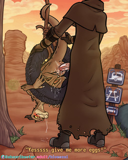 adolescent adult_on_young age_difference anthro anus bodily_fluids breeding_request clothed clothing day desert detailed_background dialogue duo female fully_clothed genital_fluids genitals hand_on_tail humanoid_genitalia humanoid_penis larger_human larger_male male male/female mesa_(landscape) older_human outside penetration penile penile_penetration penis penis_in_vagina plant raised_tail size_difference smaller_anthro smaller_female tail text tire tree vaginal vaginal_fluids vaginal_penetration vulva young young_anthro young_female younger_anthro soulcentinel fallout microsoft the_courier_(fallout) deathclaw human lizard mammal reptile scalie english_text hi_res