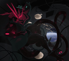 anthro big_penis bodily_fluids condom cum duo filled_condom genital_fluids genitals huge_penis hyper hyper_genitalia male male/male penis science_fiction sexual_barrier_device text 0grapheneheart0 mythology tyr_(tyrthesynth) dragon mythological_creature mythological_scalie scalie synth_(vader-san) english_text hi_res