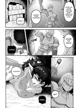 armor big_breasts breasts cave clenched_teeth dialogue duo female headgear helmet humanoid_pointy_ears male one_eye_closed pointy_ears rags stalactite teeth text torch martincorps ambient_arthropod ambient_insect goblin human humanoid mammal absurd_res comic english_text hi_res monochrome