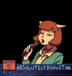 angry anthro breasts brown_eyes brown_hair clothed clothing disgust electronics female frown fur hair looking_at_viewer mature_anthro mature_female microphone news news_report open_mouth reporter simple_background solo text transparent_background callmewritefag absolutely_disgusting hanna-barbera swat_kats ann_gora domestic_cat felid feline felis mammal 2022 alpha_channel colored colored_sketch digital_drawing_(artwork) digital_media_(artwork) english_text hi_res meme shaded sketch