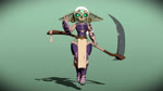 3d_(artwork) 3d_animation 4_fingers 4_toes animated armor bone clothed clothing digital_media_(artwork) fantasy feet female fingers glowing glowing_eyes goblin goblin_female green_body green_skin hair hi_res humanoid magic_user mask melee_weapon necromancer no_sound not_furry palurdas_arts polearm scythe short_playtime short_stack skull skull_mask solo tagme toes weapon webm
