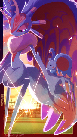 ambiguous_gender anthro antlers biped black_border black_sclera blush blush_stickers border carrying_another chest_tuft city city_background colored_nails countershading digitigrade dipstick_tail duo eyes_closed featureless_crotch feral fingernails floating fluffy fluffy_tail fur glistening glistening_body glistening_fur happy head_wings horn huge_wings levitation looking_at_another markings mouthless multicolored_body multicolored_eyes multicolored_fur nails narrowed_eyes neck_tuft notched_ear nude_anthro orange_body orange_fur outside outside_border pink_eyes pupils purple_fingernails purple_nails size_difference sun sunrise tail tail_markings tan_body tan_fur teal_body teal_eyes teal_fur tuft unusual_wing_placement wings pokkokirby427 kirby_(series) nintendo elfilin fecto_elfilis alien chinchilla chinchillid mammal rodent starling_(kirby) 2023 9:16 digital_drawing_(artwork) digital_media_(artwork) hi_res signature male_(lore)