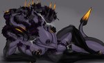anthro autofellatio balls black_sclera bodily_fluids breast_play breasts breath cum cum_in_mouth cum_inside digitigrade drooling ejaculation eyes_closed fingering genital_fluids genitals gynomorph hair herm horn intersex lactating leaking leaking_precum long_hair lying masturbation milk multi_genitalia multi_head multi_limb multi_penis nude on_side oral oral_masturbation penile penile_masturbation penis precum pubes saliva saliva_string sex simple_background solo titfuck vaginal_fluids yellow_eyes litehase mythology lucia_(litehase) dragon mythological_creature mythological_scalie scalie absurd_res hi_res herm_(lore)