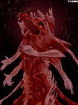 anthro body_horror bone female flesh gore group multi_limb skull skull_head tyunre canid canine canis mammal wolf 3:4 hi_res