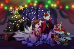 bedding blanket christmas_clothing christmas_headwear christmas_tree clothing female feral gift hat headgear headwear holidays plant plushie santa_hat sleeping snow snowing tree window inuhoshi-to-darkpen christmas friendship_is_magic hasbro my_little_pony applejack_(mlp) darkpen_(oc) discord_(mlp) fan_character fluttershy_(mlp) inuhoshi mane_six_(mlp) pinkie_pie_(mlp) rainbow_dash_(mlp) rarity_(mlp) twilight_sparkle_(mlp) white_canvas_(oc) canid canine canis domestic_dog mammal hi_res