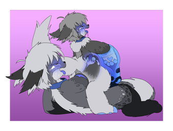 abdominal_bulge animal_genitalia animal_penis animal_vulva anthro blue_claws blue_collar blue_eyes blue_tongue bodily_fluids bulge canine_genitalia canine_vulva chest_tuft claws collar drooling duo ears_down equine_genitalia equine_penis female fisting fur fur_spots genital_fluids genitals grabbing_uterus grey_body grey_fur hair inner_ear_fluff internal larger_male looking_pleasured male male/female nude on_bottom on_top penetration penis pivoted_ears pussy_sounding romantic romantic_couple saliva sex simple_background size_difference smaller_female sphincter spots tail tail_tuft tears tears_of_pleasure tongue tongue_out tuft urethral urethral_fisting urethral_penetration vulva white_hair white_sclera by_moan made_in_abyss baishu sato_(kabsfy) lagomorph leporid mammal narehate rabbit absurd_res hi_res brother_(lore) brother_and_sister_(lore) incest_(lore) sibling_(lore) sister_(lore)