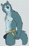 abs anthro bulge butt checkered checkered_background clothed clothing fur grey_body grey_fur jockstrap male multicolored_body muscular muscular_anthro muscular_male nipples partially_clothed partially_clothed_male pattern_background pecs simple_background solo standing underwear white_background unsafescapewolf lifewonders tokyo_afterschool_summoners breke_(tas) canid canine canis mammal wolf 2024 digital_drawing_(artwork) digital_media_(artwork) hi_res portrait three-quarter_portrait