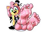 alternative_fashion anthro barefoot bodily_fluids butt clothed clothing cum cum_on_feet dress feet female foot_fetish foot_focus genital_fluids goth gothic_lolita happy humanoid_feet j-fashion kuro_lolita lolita_(fashion) looking_at_viewer plantigrade soles solo toes wigmania sega sonic_the_hedgehog_(series) amy_rose eulipotyphlan hedgehog mammal absurd_res hi_res