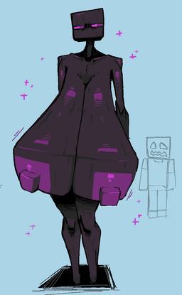 areola big_breasts breasts duo female grey_body huge_breasts hyper hyper_breasts male nipples not_furry nude purple_areola purple_eyes purple_nipples solo_focus submarinechamomile microsoft minecraft mojang xbox_game_studios enderman human humanoid mammal