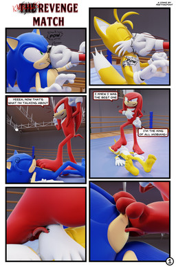 5_toes angry anthro barefoot blue_body blue_fur boxing clothing dialogue dipstick_tail dominant dominant_male duo feet fight fighting_ring foot_fetish foot_focus foot_lick foot_on_face foot_play forced fur gloves green_eyes group handwear humanoid_feet licking male male/male male_anthro markings multicolored_body multicolored_tail paws plantigrade pointy_ears red_body red_fur red_genitals soles sport stomping tail tail_markings text toes tongue trio white_body white_fur wrestling yellow_body feetymcfoot sega sonic_the_hedgehog_(series) knuckles_the_echidna miles_prower sonic_the_hedgehog canid canine echidna eulipotyphlan fox hedgehog mammal monotreme 3d_(artwork) absurd_res comic digital_media_(artwork) english_text hi_res